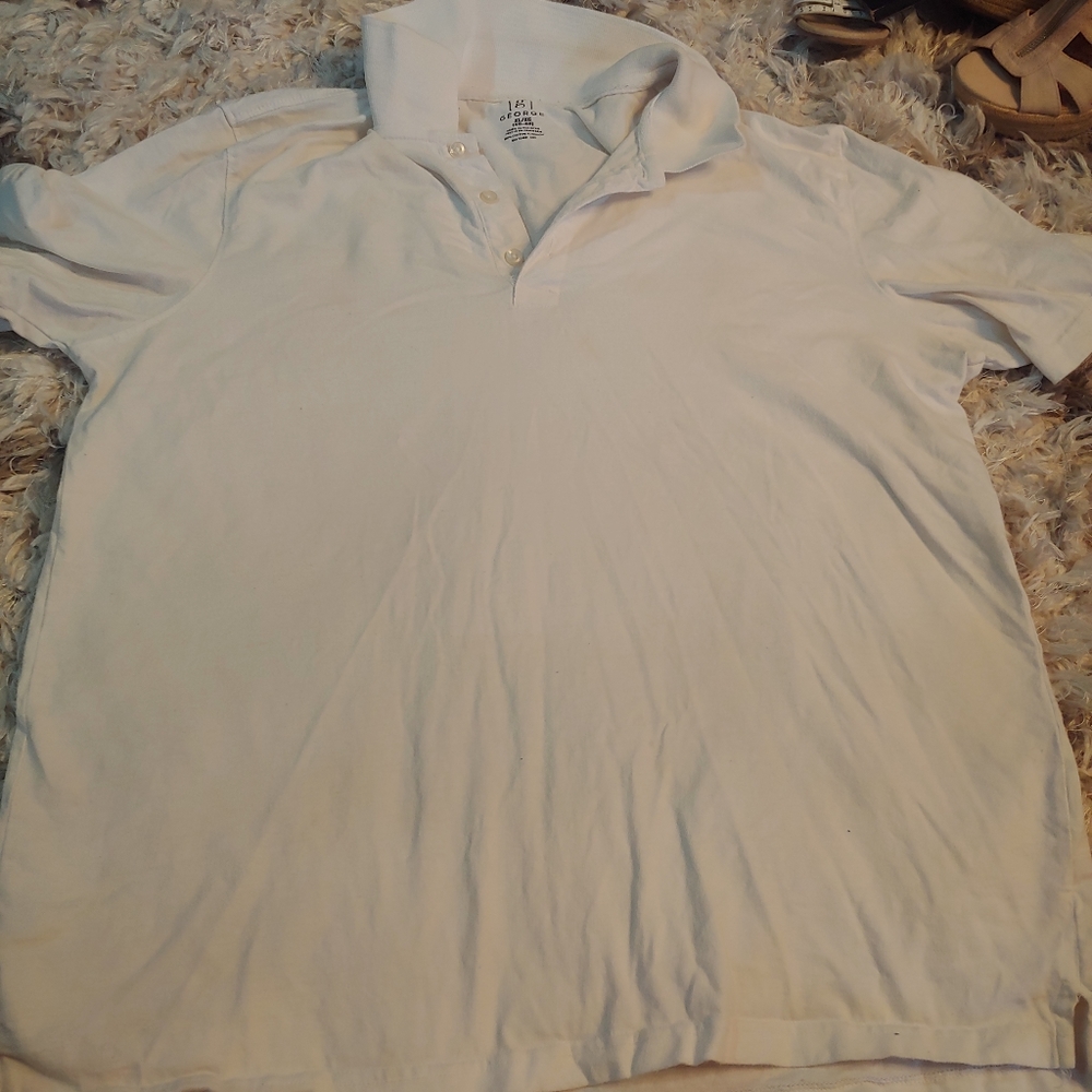 George | White Collar Basic Button Polo Shirt Men… - image 1